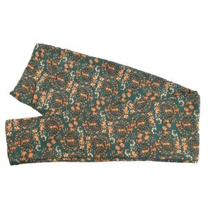 1415 LuLaRoe Leggings Size OS Green and Gold Leaves Print New